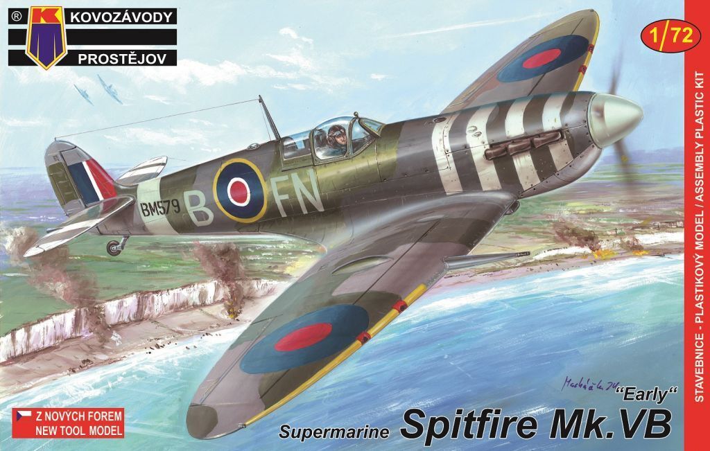 Kovozavody 1/72 Supermarine Spitfire Mk.VB Early Plastic Model Kit ...