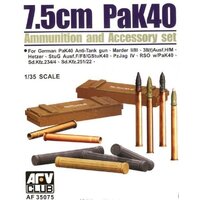 AFV Club 1/35 7.5cm Tank Gun Ammunition And Accessoary Set Plastic Model Kit [AF35075]