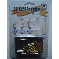 AFV Club 1/35 German 8.8cm/L56 Ammo Set (Brass+Aluminum) Plastic Model Kit [AF35087]