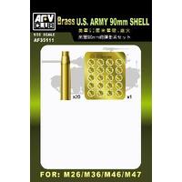 AFV Club 1/35 U.S.Army 90mm Shell Set (Brass) Plastic Model Kit [AF35111]