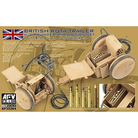 AFV Club 1/35 British Rota Trailer w/ 2 Pounder Ammunition Set Plastic Model Kit [AF35264]