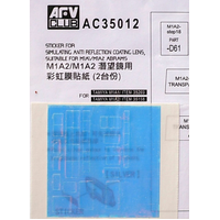 AFV Club 1/35 Sticker Anti Reflection Coating Lens For M1A1 & M1A2 (2 Vehicles) [AC35012]