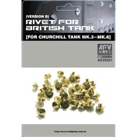 AFV Club 1/35 Rivet For British Tank (Version B) (For Churchill Tank Mk.3-6) [AG35021]