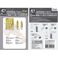 AFV Club 1/35 German 15cm Heavy Infantry Gun Ammo Set (Brass) Plastic Model Kit [AG35025]