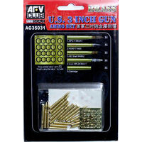 AFV Club 1/35 U.S. 3 Inch Gun Ammo Set (Brass) Plastic Model Kit [AG35031]