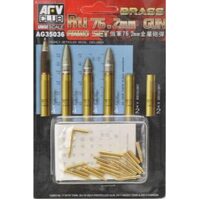 AFV Club 1/35 Ru 76.2mm Gun Ammo Set (Brass) Plastic Model Kit [AG35036]