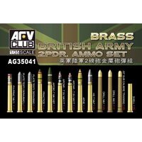 AFV Club 1/35 British Army 2-Pdr Brass Ammo Set Plastic Model Kit [AG35041]