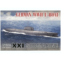 AFV Club 1/350 German U-Boat Type XXI Plastic Model Kit [SE73501]