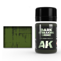 AK Interactive Weathering: Streaking Grime For Dark Vehicles 35ml Enamel Paint