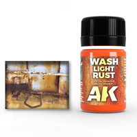 AK Interactive Weathering: Light Rust Wash 35ml Enamel Paint