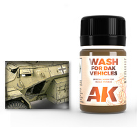 AK Interactive Weathering: Wash For Afrika Korps Vehicles 35ml Enamel Paint