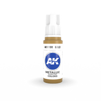 AK Interactive Gold Metallic Acrylic Paint 17ml 3rd Generation