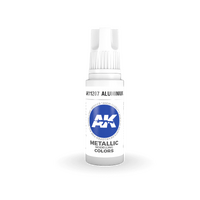 AK Interactive Aluminium Metallic Acrylic Paint 17ml 3rd Generation