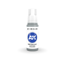 AK Interactive Silver Metallic Acrylic Paint 17ml 3rd Generation