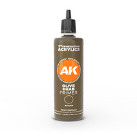 AK Interactive Olive Drab Surface Primer 100ml 3rd Generation