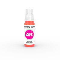 AK Interactive Colour Punch: Sun Red 17 ml Acrylic Paint 3rd Generation