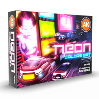 AK Interactive Neon Colors Acrylic Paint Set 3rd Generation