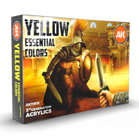 AK Interactive Yellow Essential Colors Acrylic Paint Set 3rd Generation