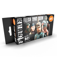 AK Interactive Figure Series: Flesh And Skin Colors Acrylic Paint Set 3rd Generation