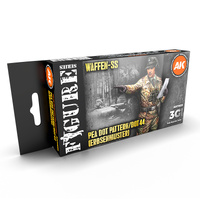 AK Interactive Figure Series: Waffen SS 44 Dot Uniform Colors Acrylic Paint Set 3rd Generation