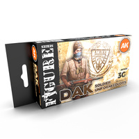 AK Interactive Figure Series: DAK Soldier Uniform Colors Acrylic Paint Set 3rd Generation