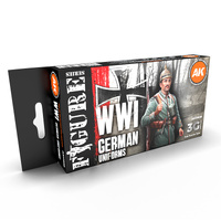 AK Interactive Figure Series: WWI German Uniform Acrylic Paint Set 3rd Generation