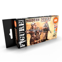 AK Interactive Figure Series: Modern Desert Uniform Colors Acrylic Paint Set 3rd Generation