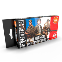 AK Interactive Figure Series: French Uniform Colors Acrylic Paint Set 3rd Generation