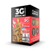 AK Interactive Figure Series: WWI British Uniforms Acrylic Paint Set 3rd Generation