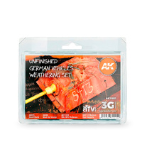 AK Interactive AFV Series: Unfinished German Vehicles Weathering Acrylic Paint Set 3rd Generation