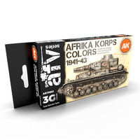 AK Interactive AFV Series: Afrika Korps Acrylic Paint Set 3rd Generation