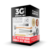 AK Interactive AFV Series: Standard Tools All Eras Combo Acrylic Paint Set 3rd Generation