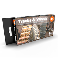 AK Interactive AFV Series: Tracks And Wheels Acrylic Paint Set 3rd Generation