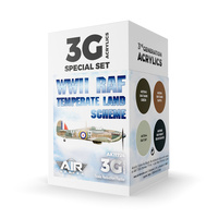 AK Interactive Air Series: WWII RAF Temperate Land Scheme Acrylic Paint Set 3rd Generation