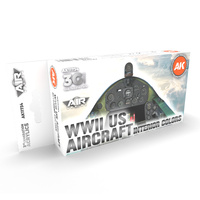 AK Interactive Air Series: WWII US Aircraft Interior Colors Acrylic Paint Set 3rd Generation