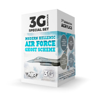 AK Interactive Air Series: Modern Hellenic Air Force Ghost Scheme Acrylic Paint Set 3rd Generation