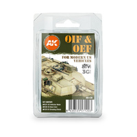 AK Interactive Weathering: Oif & Oef - Us Vehicles Weathering Enamel Paint Set