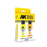 AK Interactive Dual Exo Power Yellow & Fusion Orange Paint Set