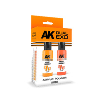 AK Interactive Dual Exo Pure Orange & Faded Orange Paint Set