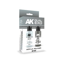 AK Interactive Dual Exo Silver & Gun Metal Paint Set