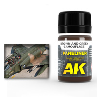 AK Interactive Weathering: Paneliner For Brown And Green Camouflage 35ml Enamel Paint