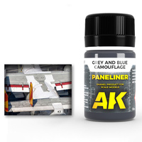 AK Interactive Weathering: Paneliner For Grey And Blue Camouflage 35ml Enamel Paint