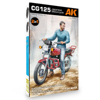 AK Interactive 1/35 CG125 Japanese Motorcycle Plastic Model Kit