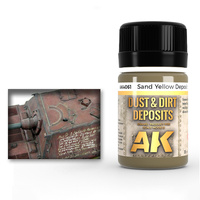 AK Interactive Weathering: Sand Yellow Deposit 35ml Enamel Paint