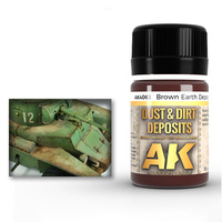 AK Interactive Weathering: Brown Earth Deposit 35ml Enamel Paint