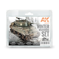 AK Interactive Weathering: Winter Weathering Enamel Paint Set