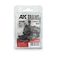 AK Interactive Weathering: Locomotive & Wagon Enamel Paint Set