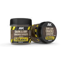 AK Interactive Dioramas: Dark & Dry Crackle Effects - 100ml (Acrylic)