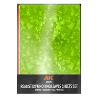 AK Interactive Punching Leaves Sheets Set (4 Units Of A4-Size Sheets)