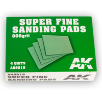 AK Interactive Super Fine Sanding Pads 800 grit. 4 units